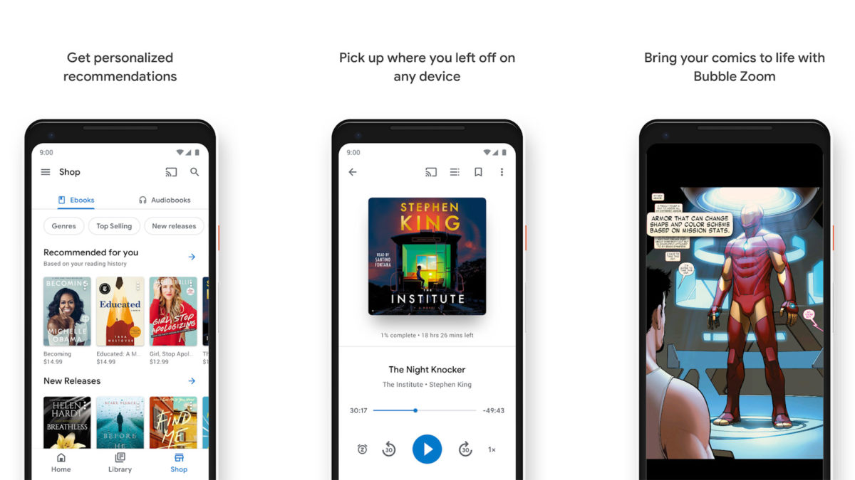 Google Play Books screenshot 2019 Final