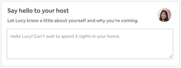 Example of Airbnb's website UX.
