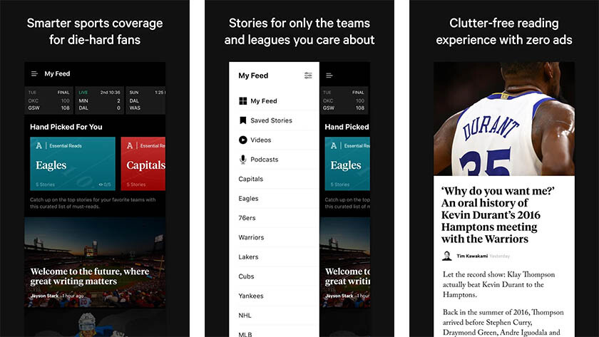 The Athletic - best sports news apps for android