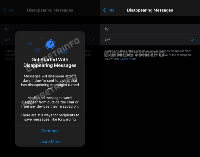 WABetaInfo WhatsApp Disappearing Messages