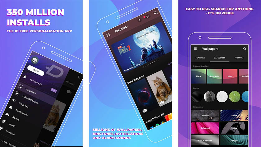Zedge is one of the best free android apps for android