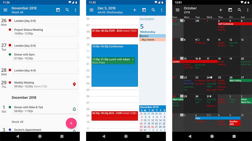 aCalendar - one of the best calendar apps for Android