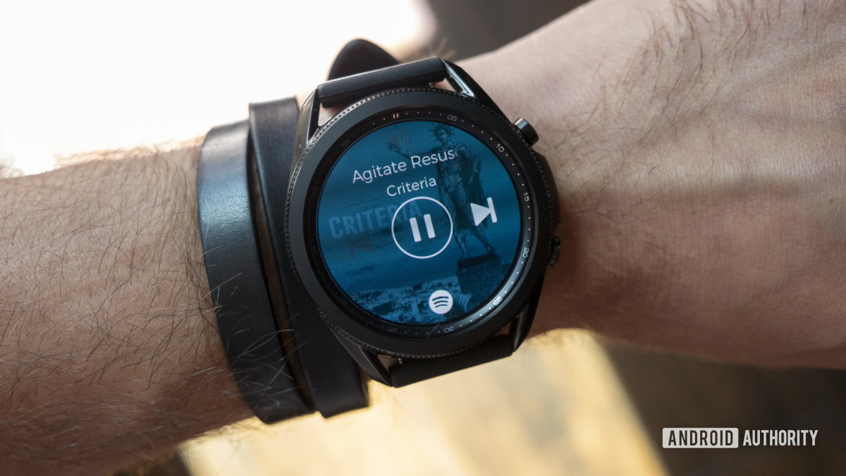 samsung galaxy watch 3 review on wrist spotify music app