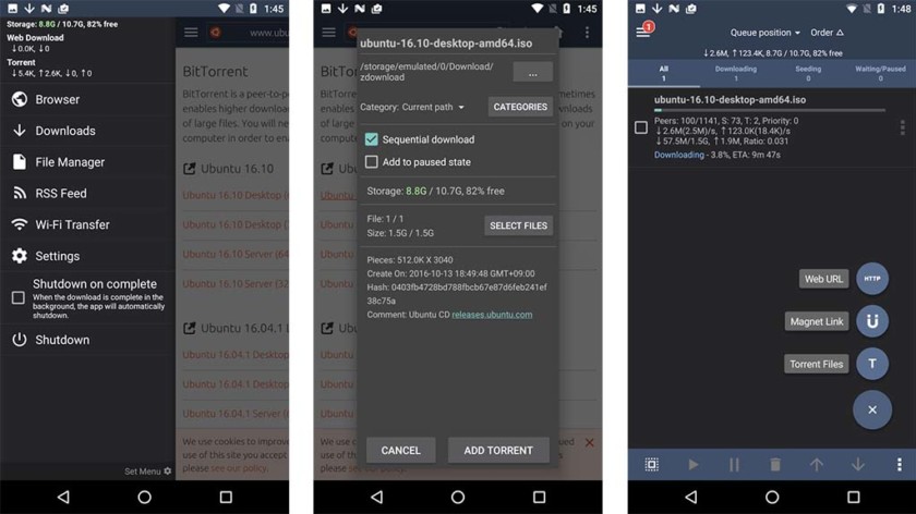 zetaTorrent - best torrent apps for android